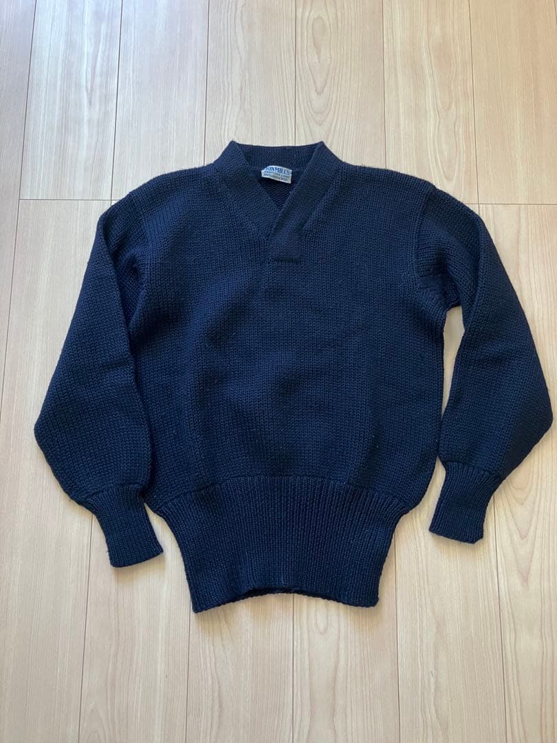 島*輔様 40s Lion Mills ネイビー セーター ミリタリー　ビンテー
