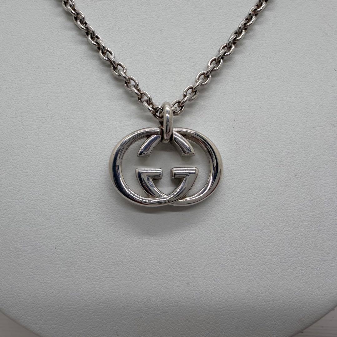 美品✨　グッチ　ネックレス　シルバー　インターロッキング　アクセサリー　925
