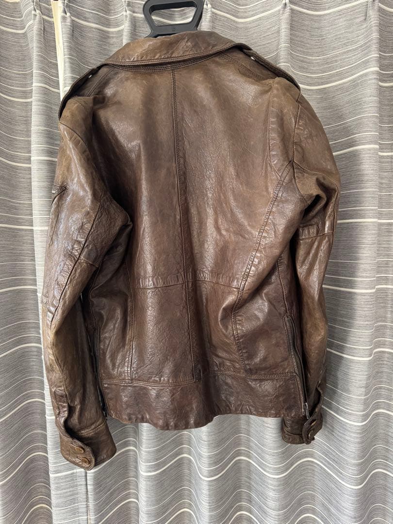 DIESEL ブラウン レザージャケット サイズS