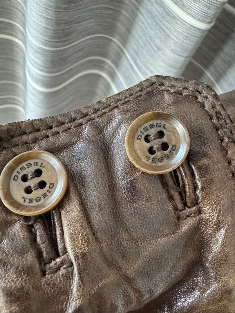 DIESEL ブラウン レザージャケット サイズS