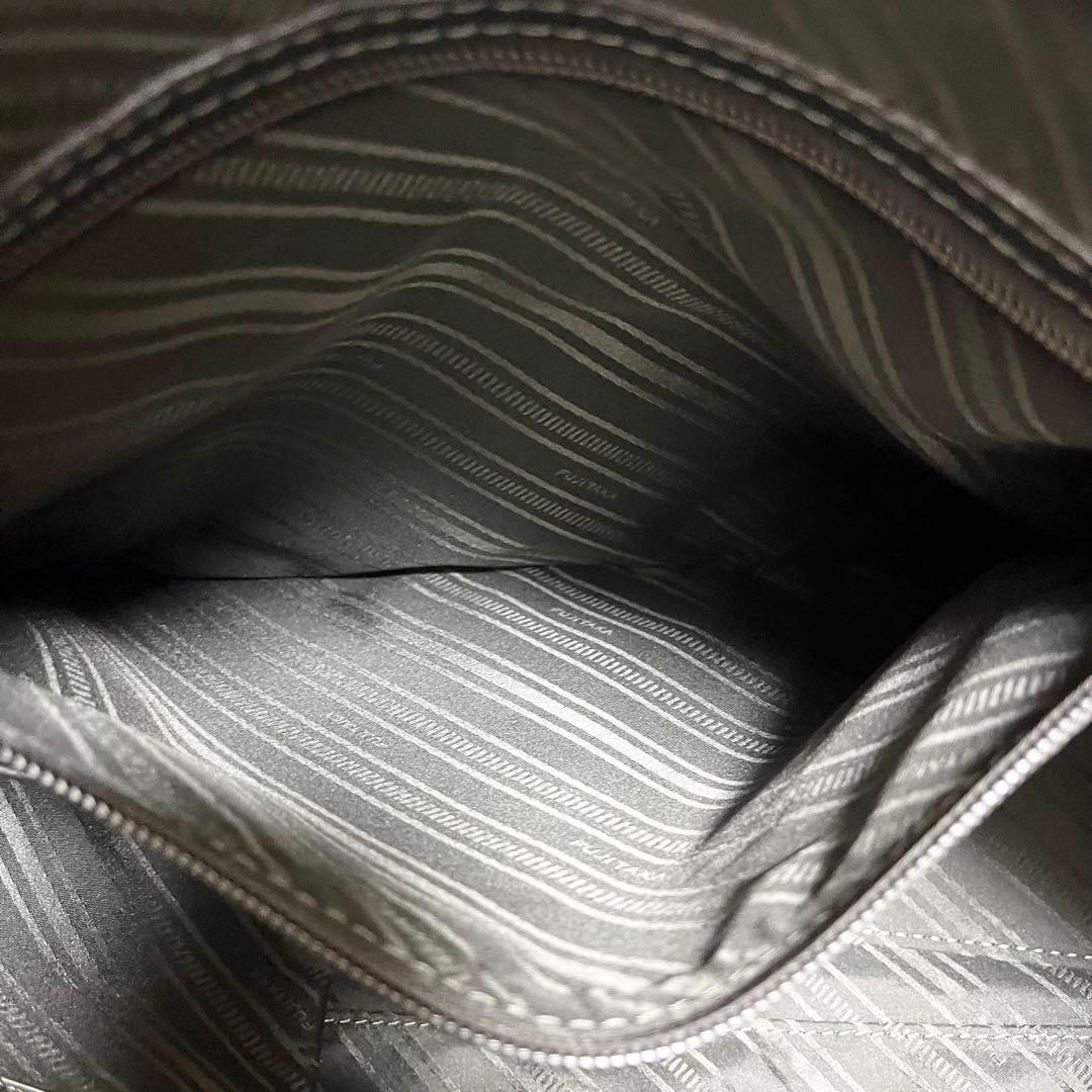 美品✨フジタカ トートバッグ レザー シボ 濃紺 日本製 肩がけ A4 大容量