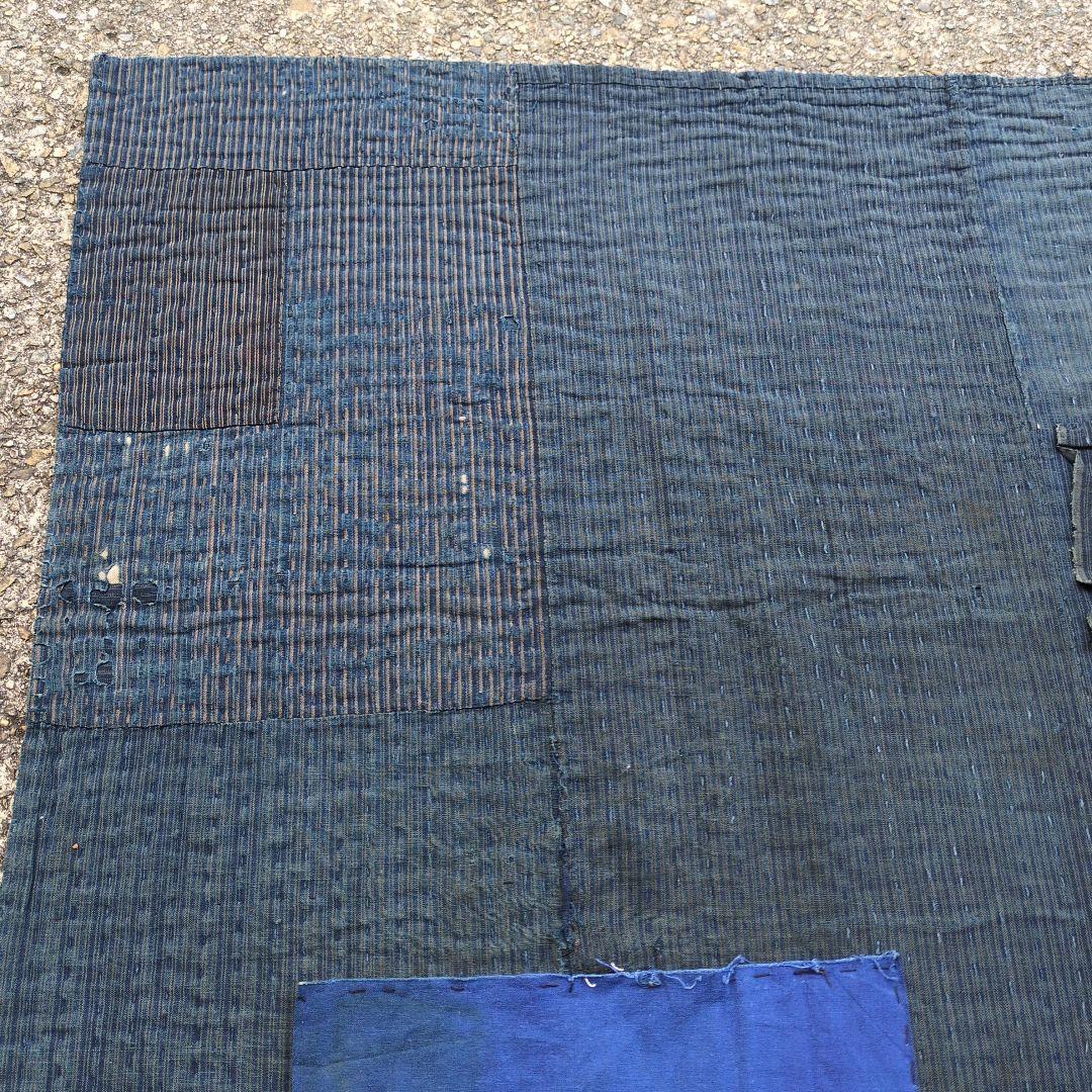 襤褸　厚手　5幅　継ぎ接ぎ　古布　刺し子　リメイク　BORO　アンティーク