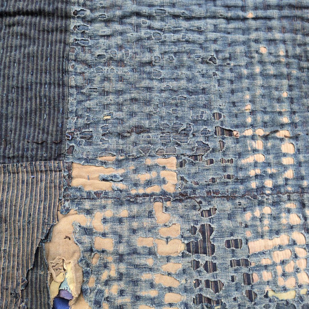 襤褸　厚手　5幅　継ぎ接ぎ　古布　刺し子　リメイク　BORO　アンティーク