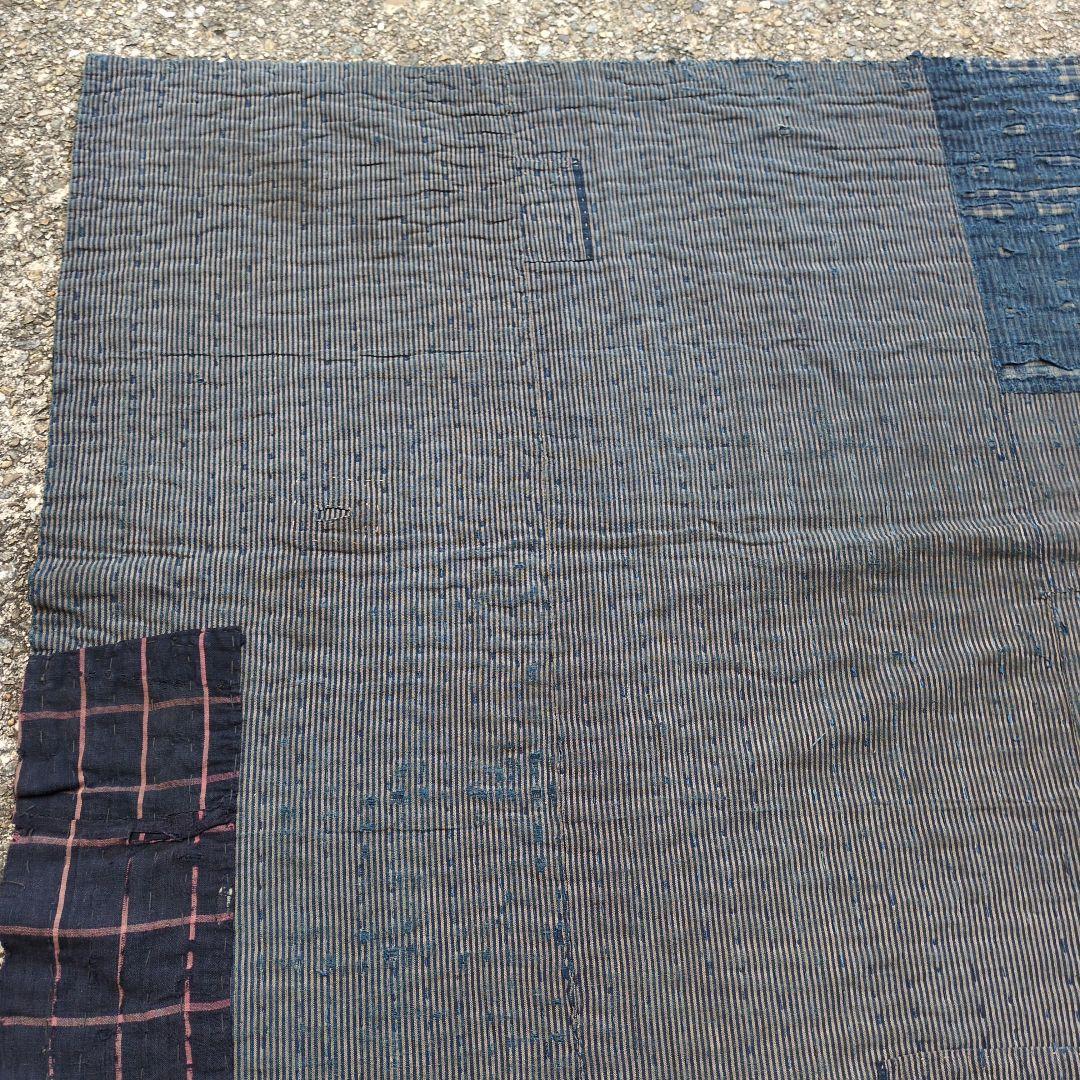 襤褸　厚手　5幅　継ぎ接ぎ　古布　刺し子　リメイク　BORO　アンティーク