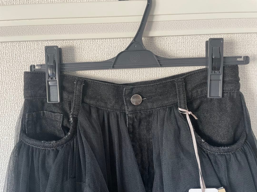 【未使用】ラベルエチュード デニムcarrie ボリュームチュールスカート