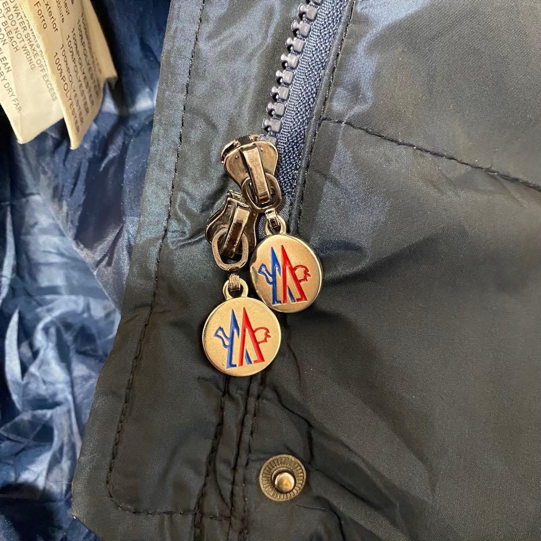 【MONCLER】レディース ロングダウンコート フード付き ネイビー