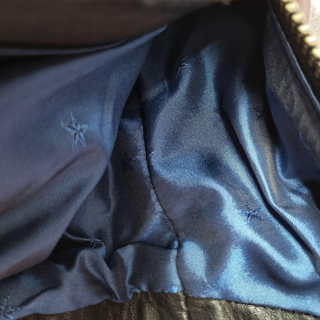 DIESEL シングルライダース ジャケット S　ウール 切替 スタジャン 牛革