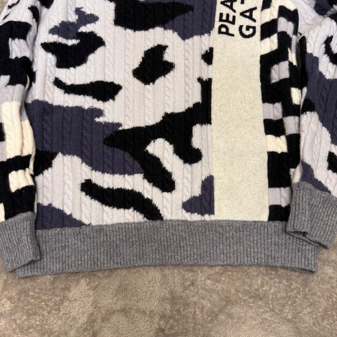 PEARLY GATES カモフラ ゴルフニットセーター サイズ6 XL 迷彩柄