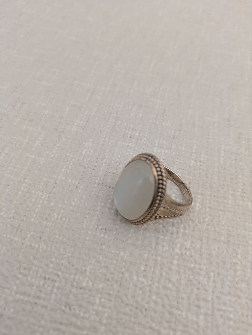 【SAMH by LILAS】ホワイトムーンストーンリング 13号