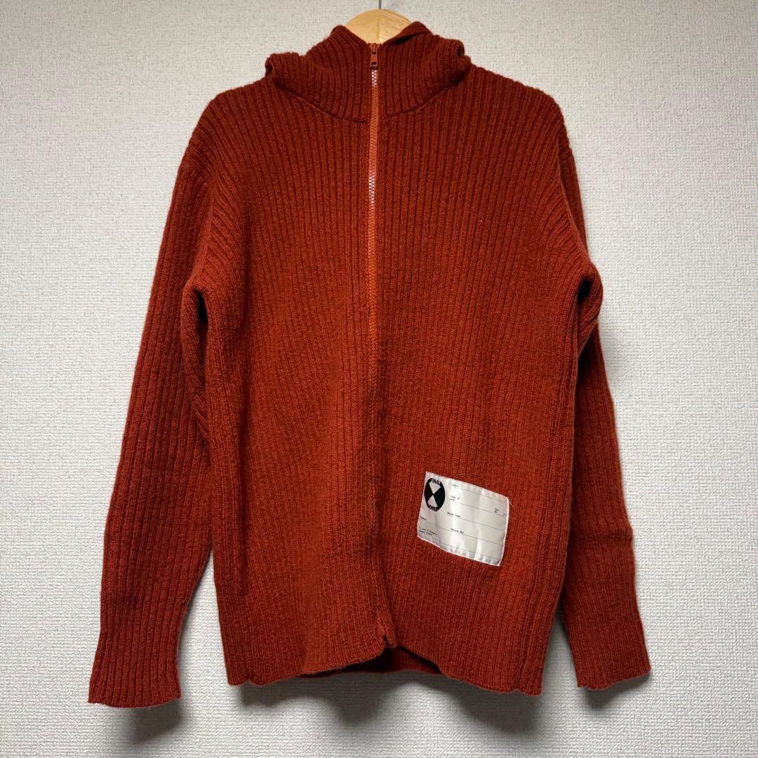 トップス FINAL  nylon switching knit hoodie