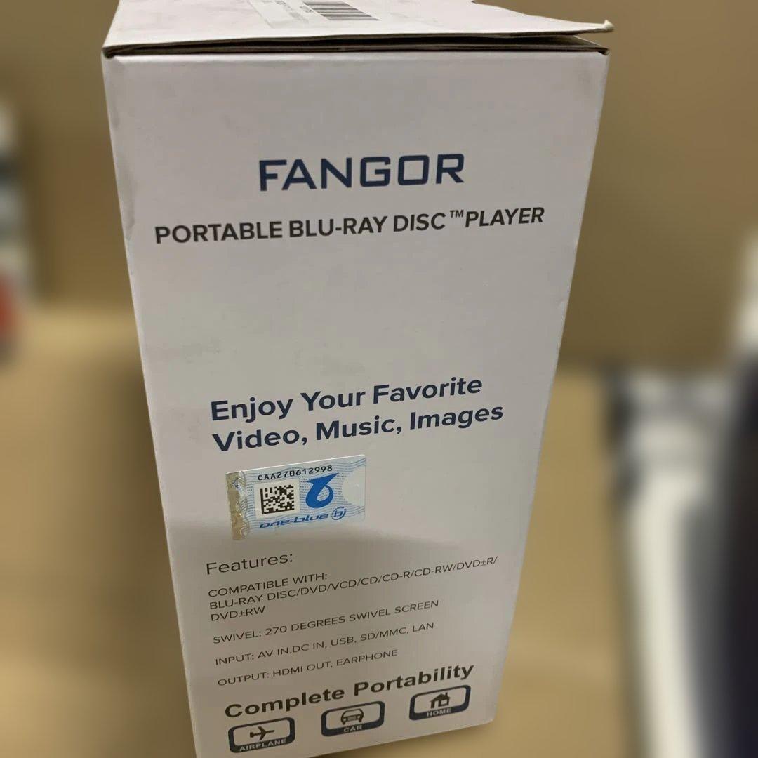 新品　FANGOR ポータブルブルーレイプレーヤー 12型 HDMI出力対応