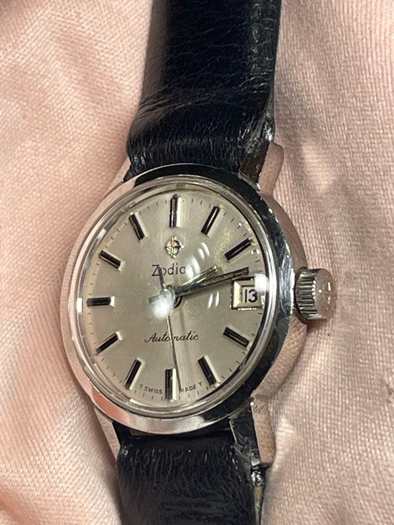 SWISS ZODIAC Automatic Date 正確稼働　新革ベルト　箱