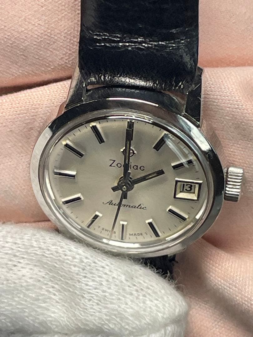 SWISS ZODIAC Automatic Date 正確稼働　新革ベルト　箱