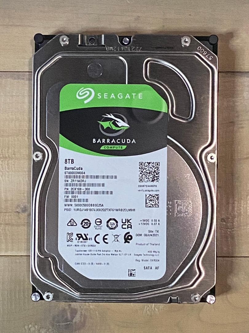 Seagate Barracuda 8TB 内蔵ハードディスクドライブ