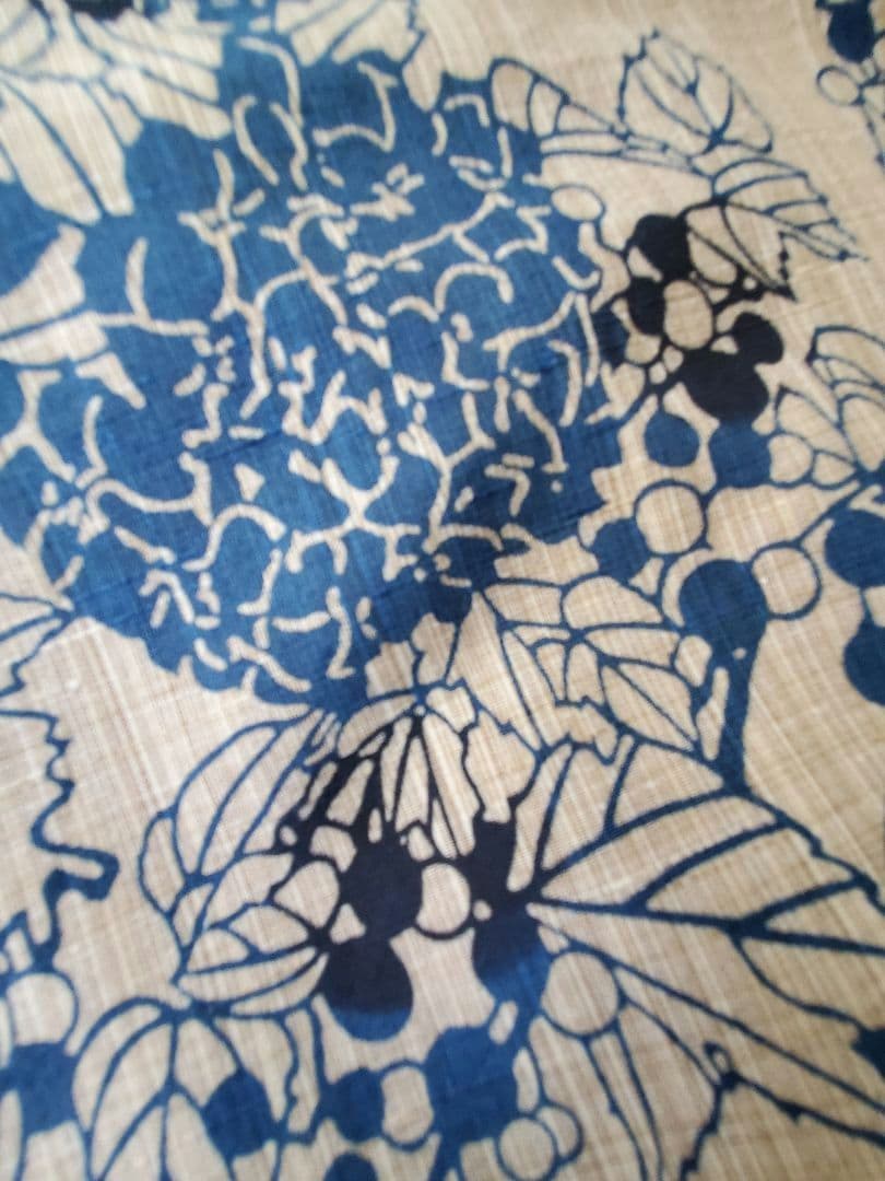 【ちょっと訳あり】【竺仙】【新品】浴衣　奥州小紋　紫陽花