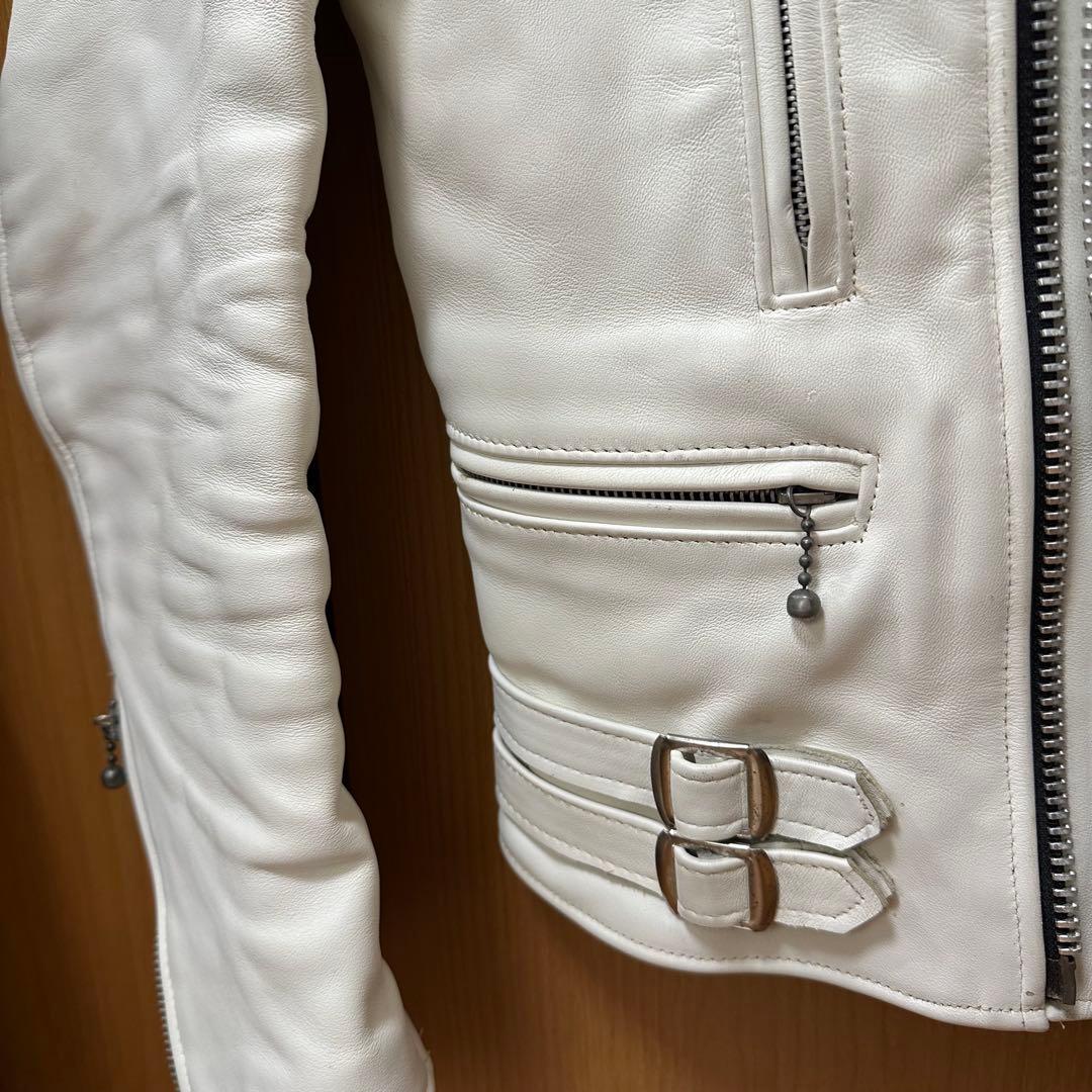 666 トリプルシックス　ライダースジャケット　レザー　34