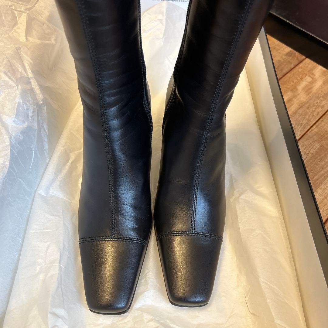 ブティックオオサキ　新品ロングブーツ　黒　24㎝