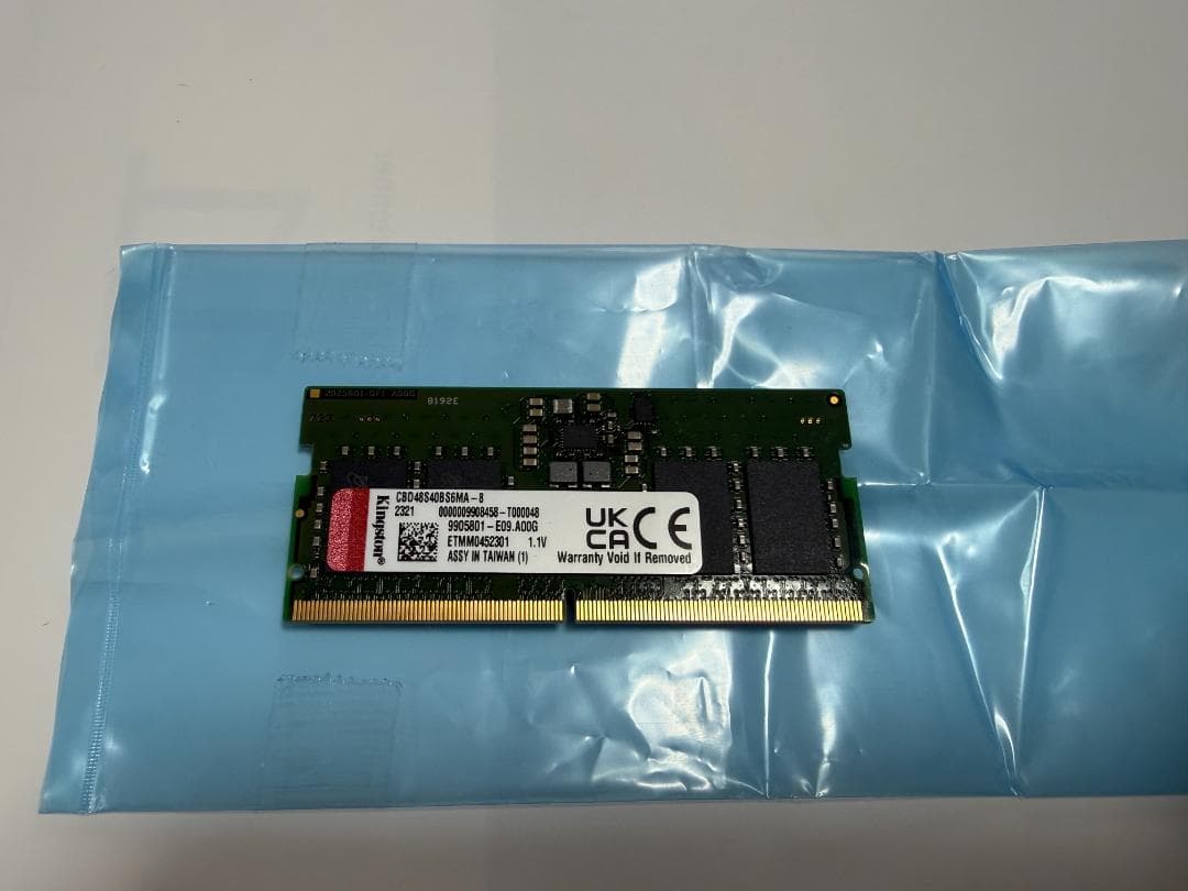 Kingstonメモリー 16GB DDR5-4800 (ノートパソコン用)