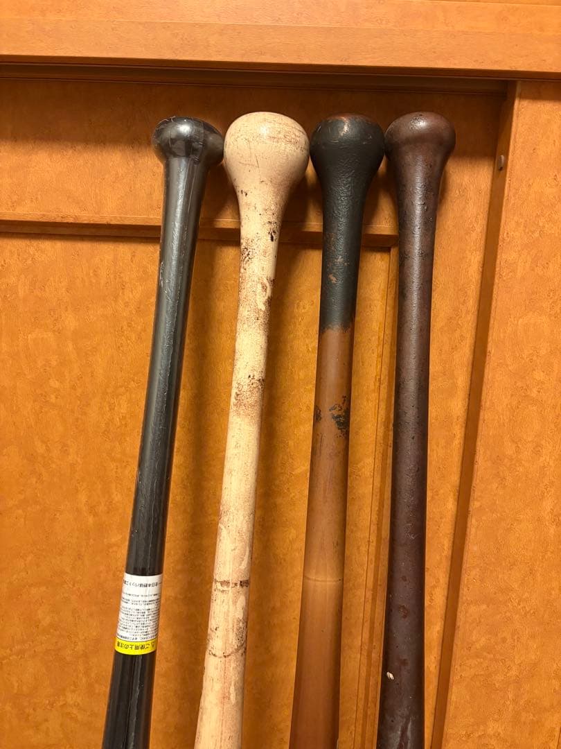 硬式木製バット 4本セット