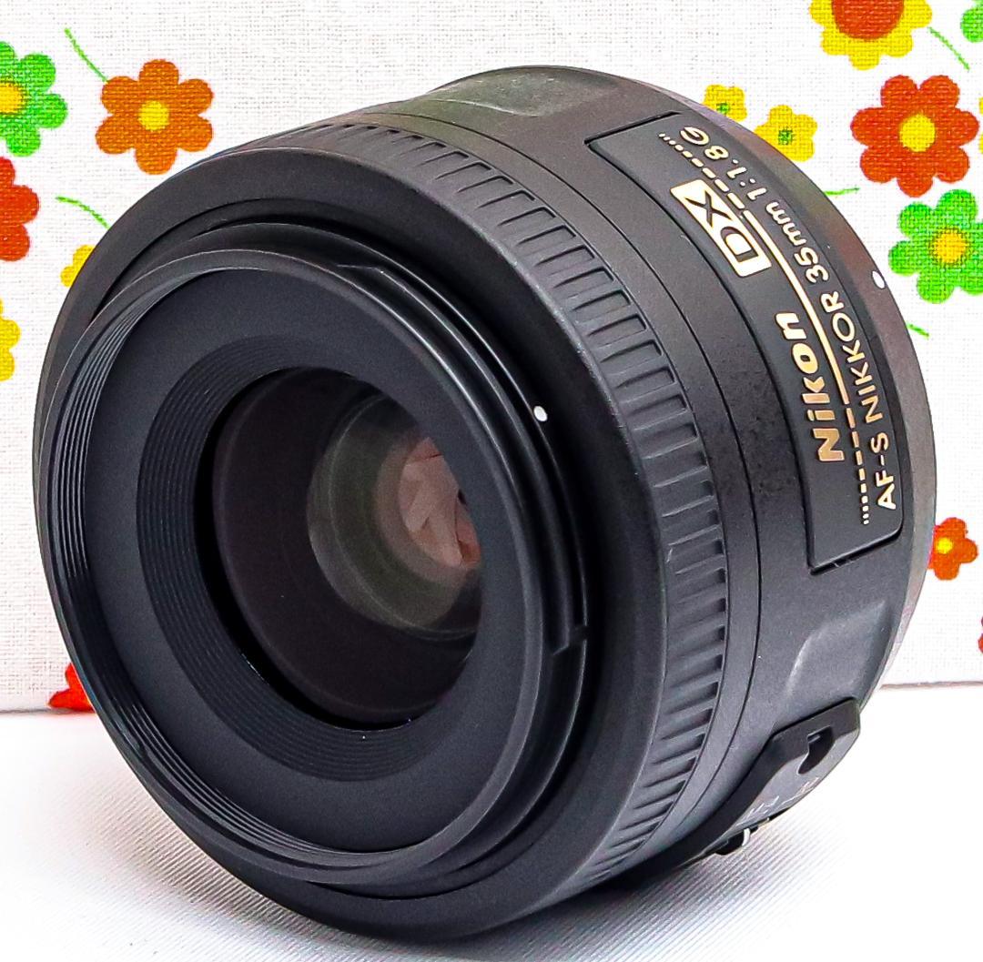 美品 Nikon NIKKOR 35mm f1.8☆単焦点レンズ☆レンズフード付