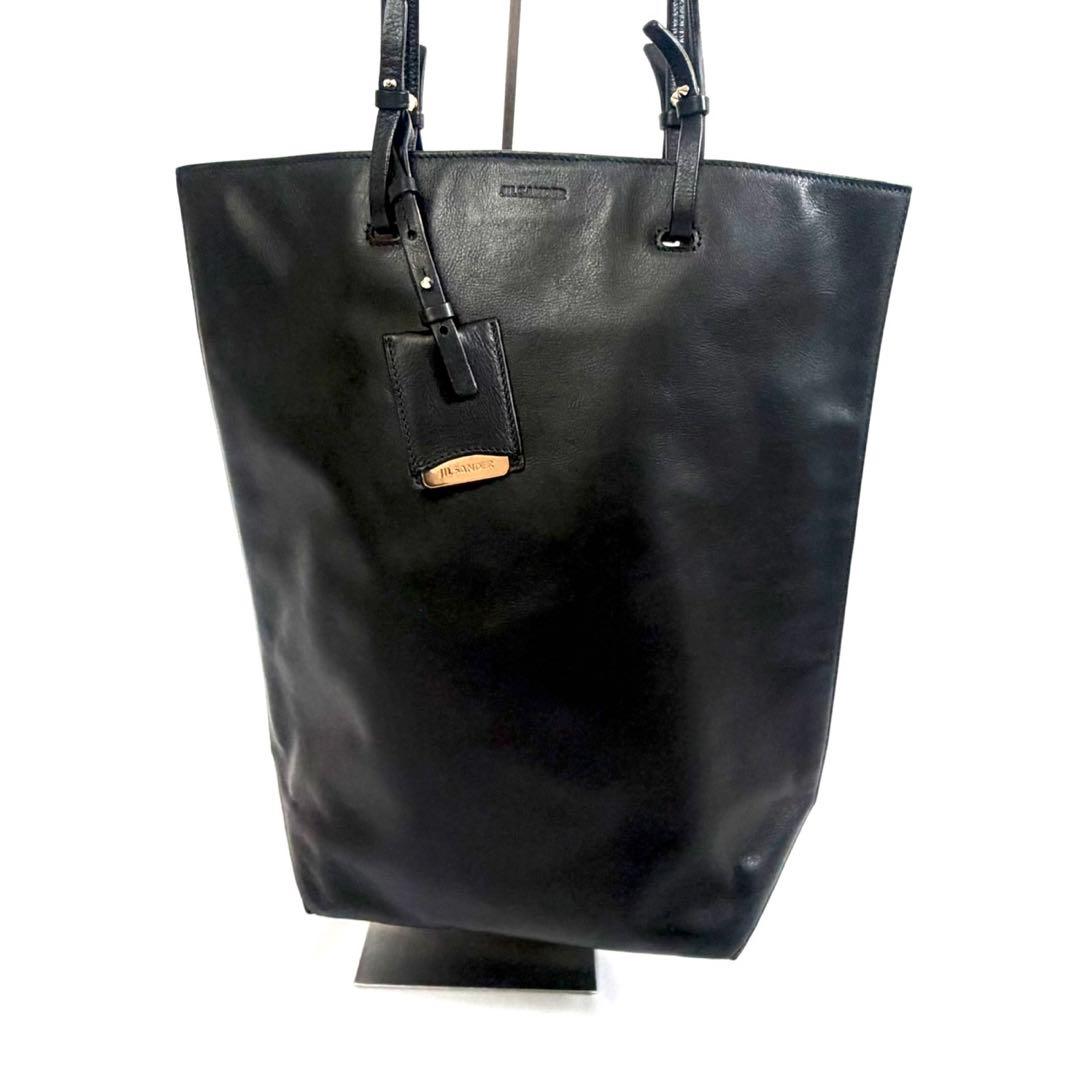 ジルサンダー トートバッグ　ブラック　レザー　JIL SANDER