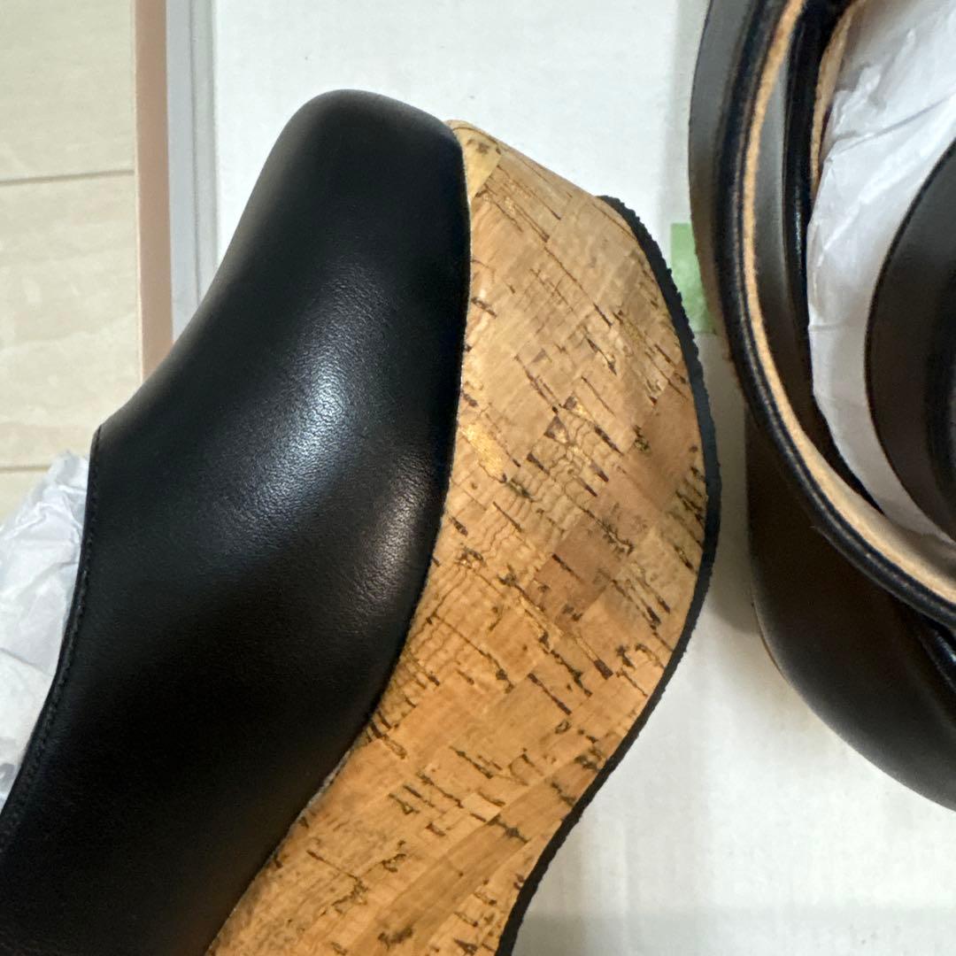 クロスストラップ厚底パンプス(Mサイズ)/an another angelus