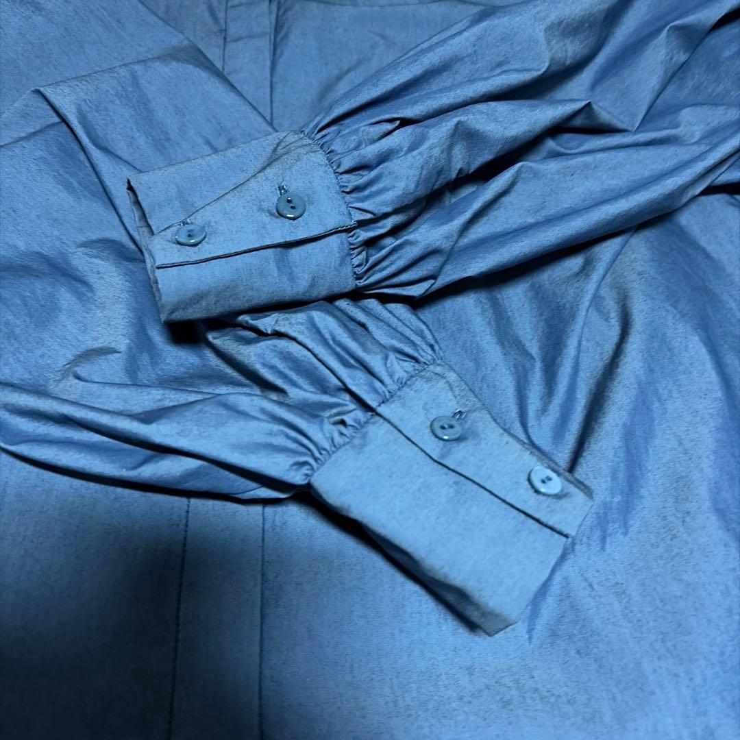 【美品】ユナイテッドアローズ　レースカラー2WAYブラウス　コバルト