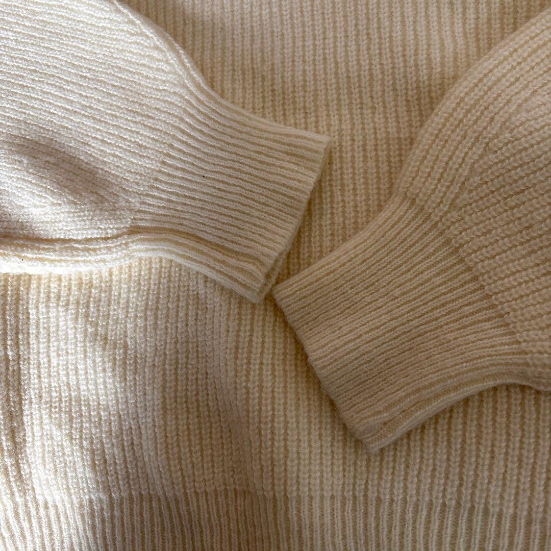 フレイアイディー　完売品 レーストリムラクーンニット　ホワイト　レース