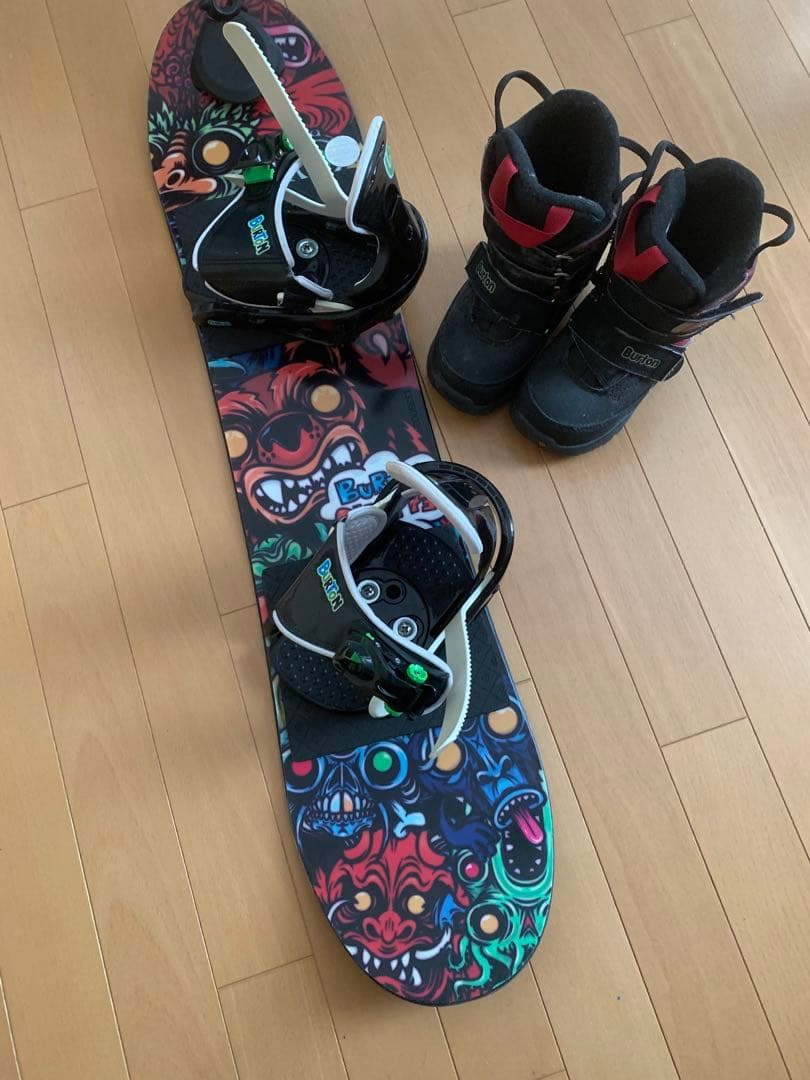 BURTONスノーボードセット カラフル 90cm キッズ