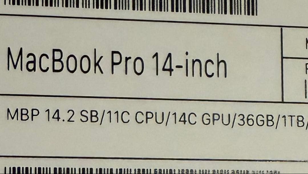 最終値下げ［美品］MacBook M3pro 36GB 1TB