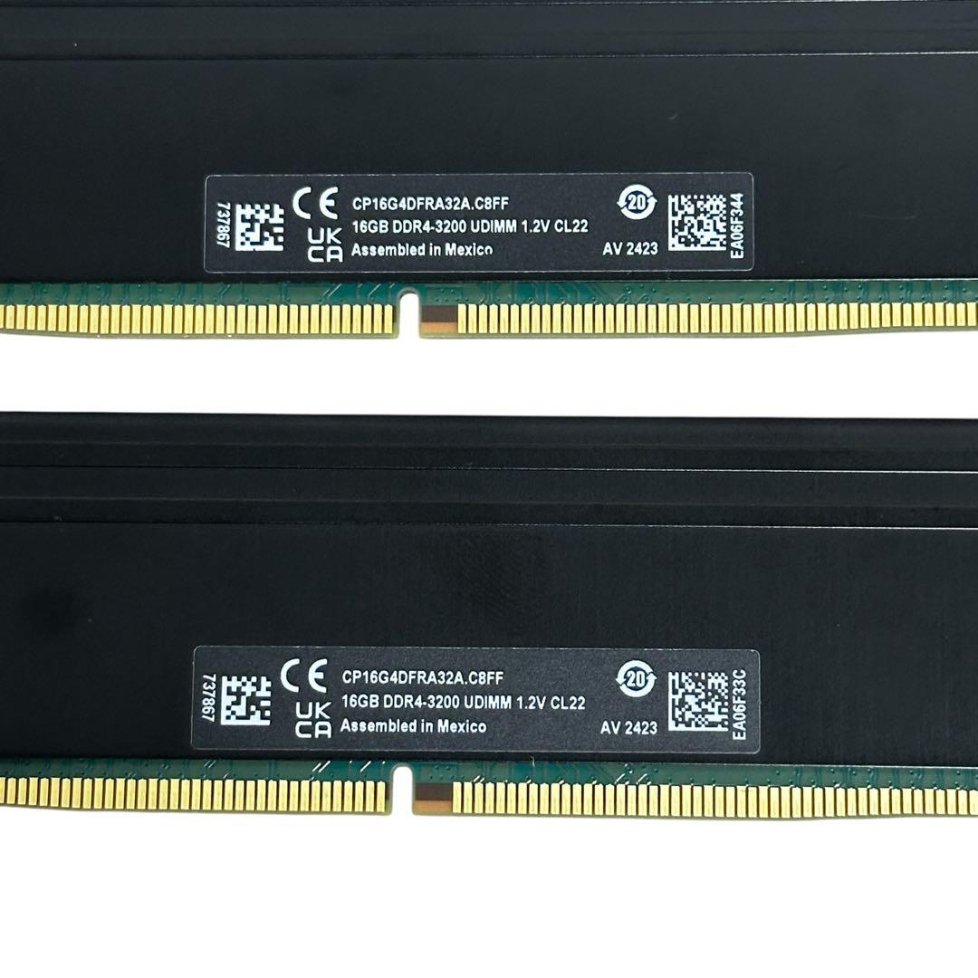 Crucial Pro 32GB メモリ (16GBx2枚) DDR4