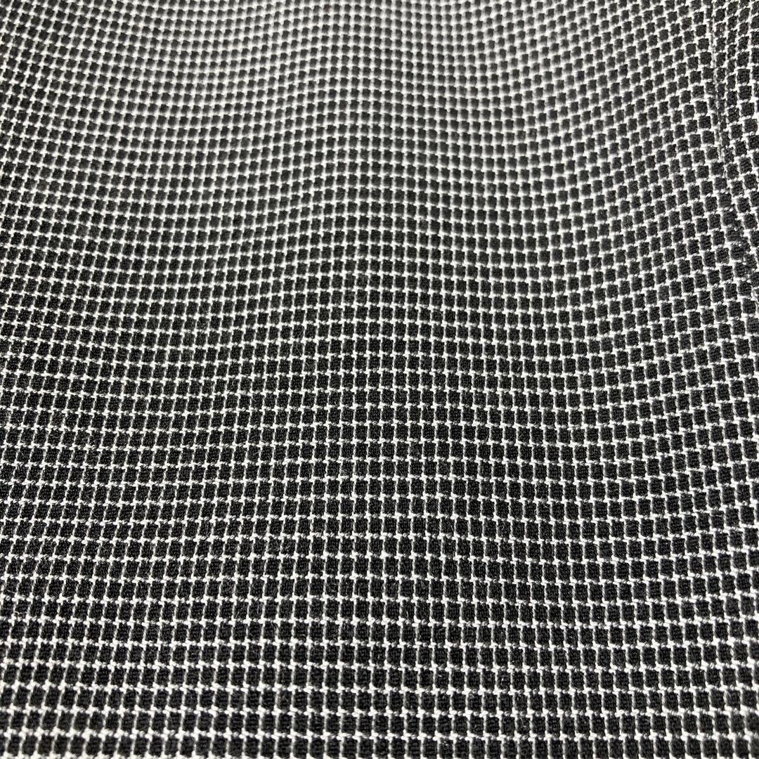 ポールスミスブラック　チェック柄　ストレッチ素材　シェルボタン　サイズ38(M)