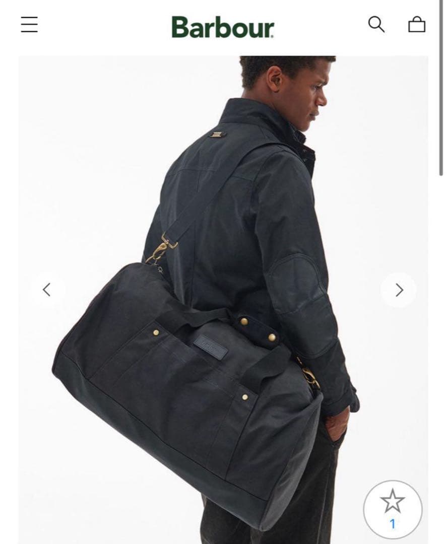 Barbour ワックスコットン ボストンバッグ