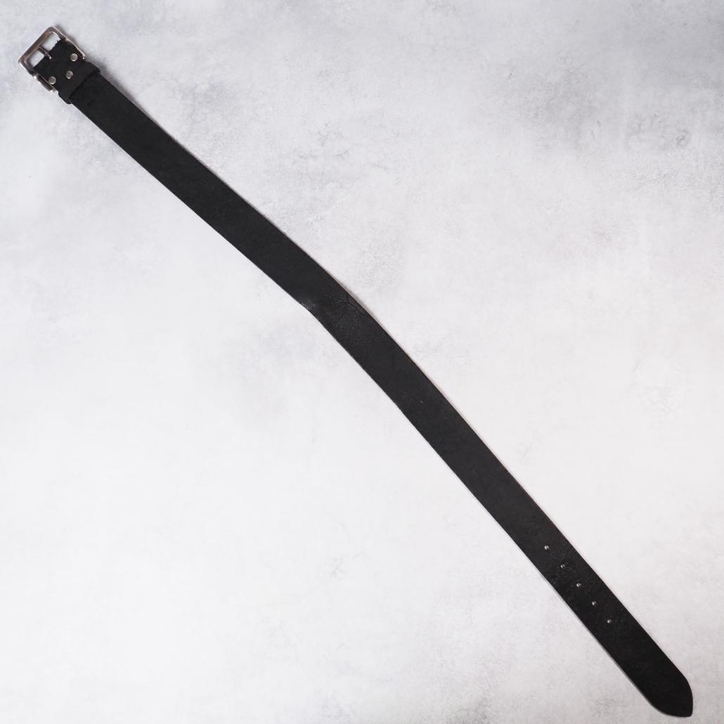 現行モデル RRL ディストレスト レザー ベルト ブラック 30