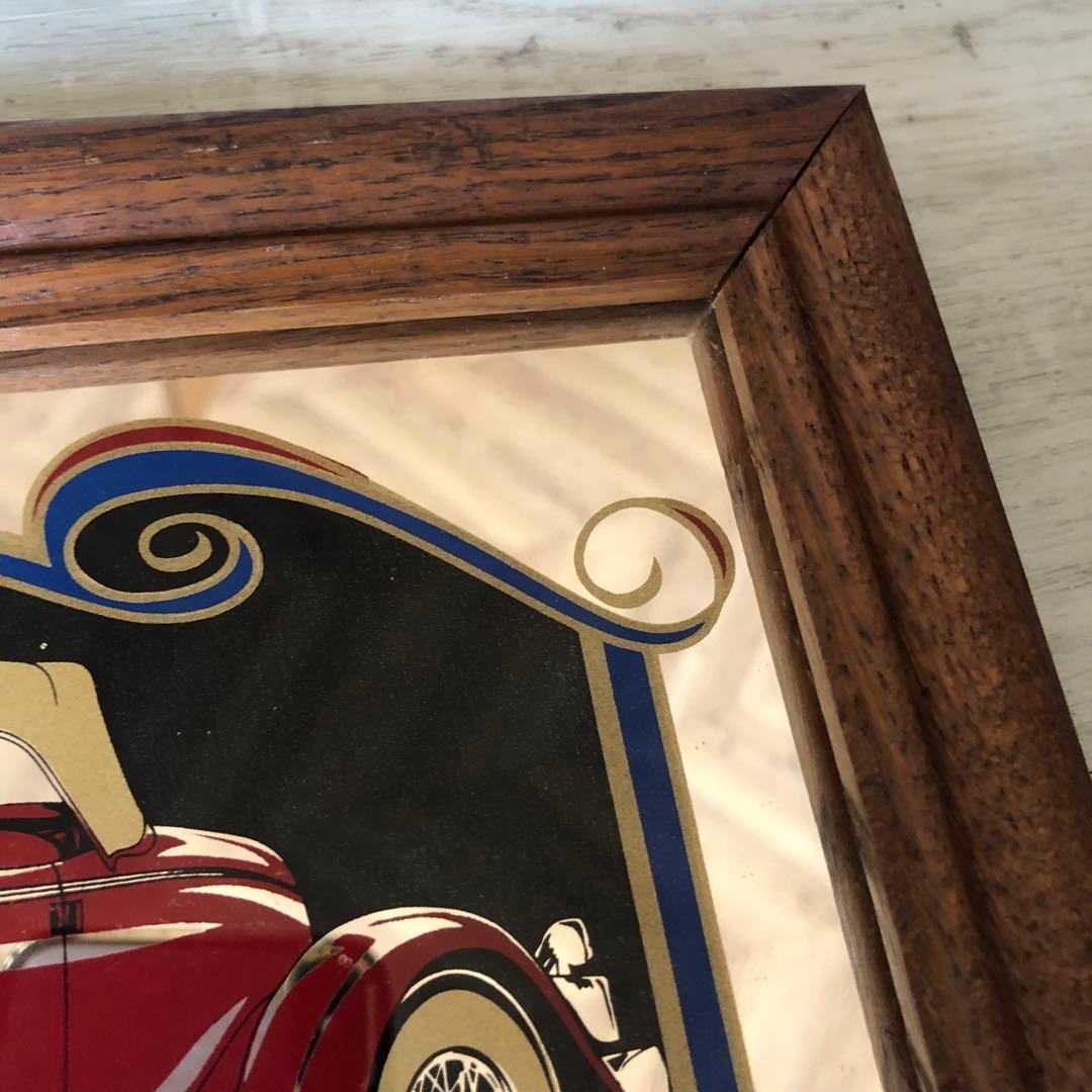 アメリカUSAビンテージペプシコーラ木枠フレームパブミラーバーサイン鏡40cm