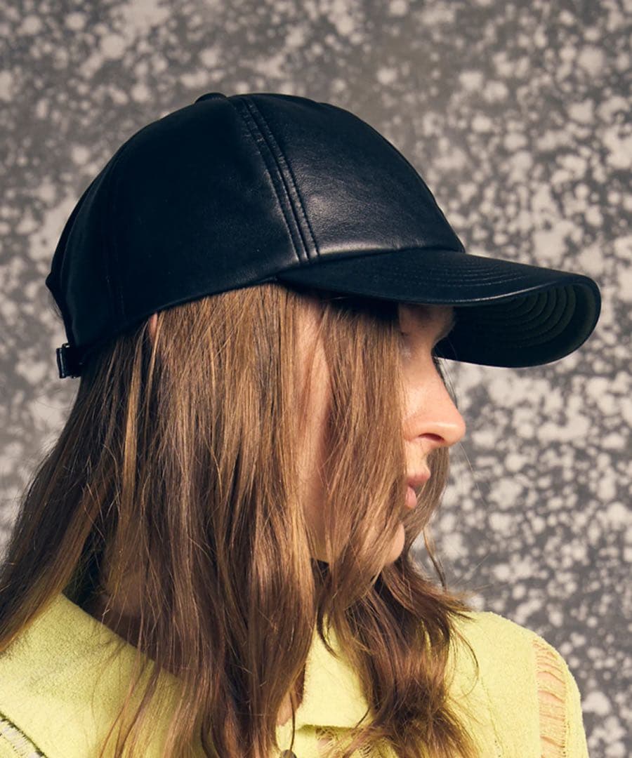 メゾンスペシャル　帽子　ユニセックス　レザーキャップ