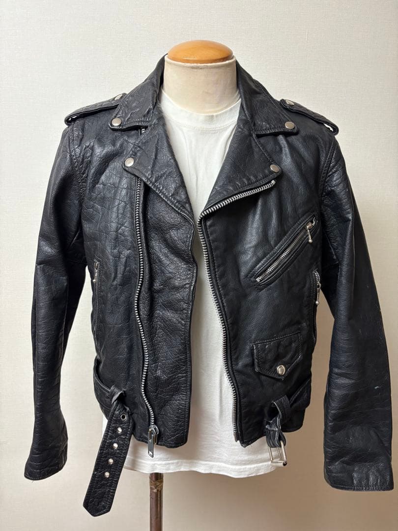 USA ビンテージ ダブル ライダース ジャケット M相当 xpv