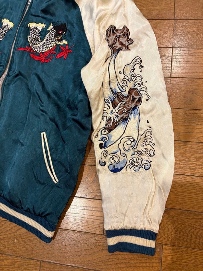 スカジャン SATORI XL鯉　刺繍