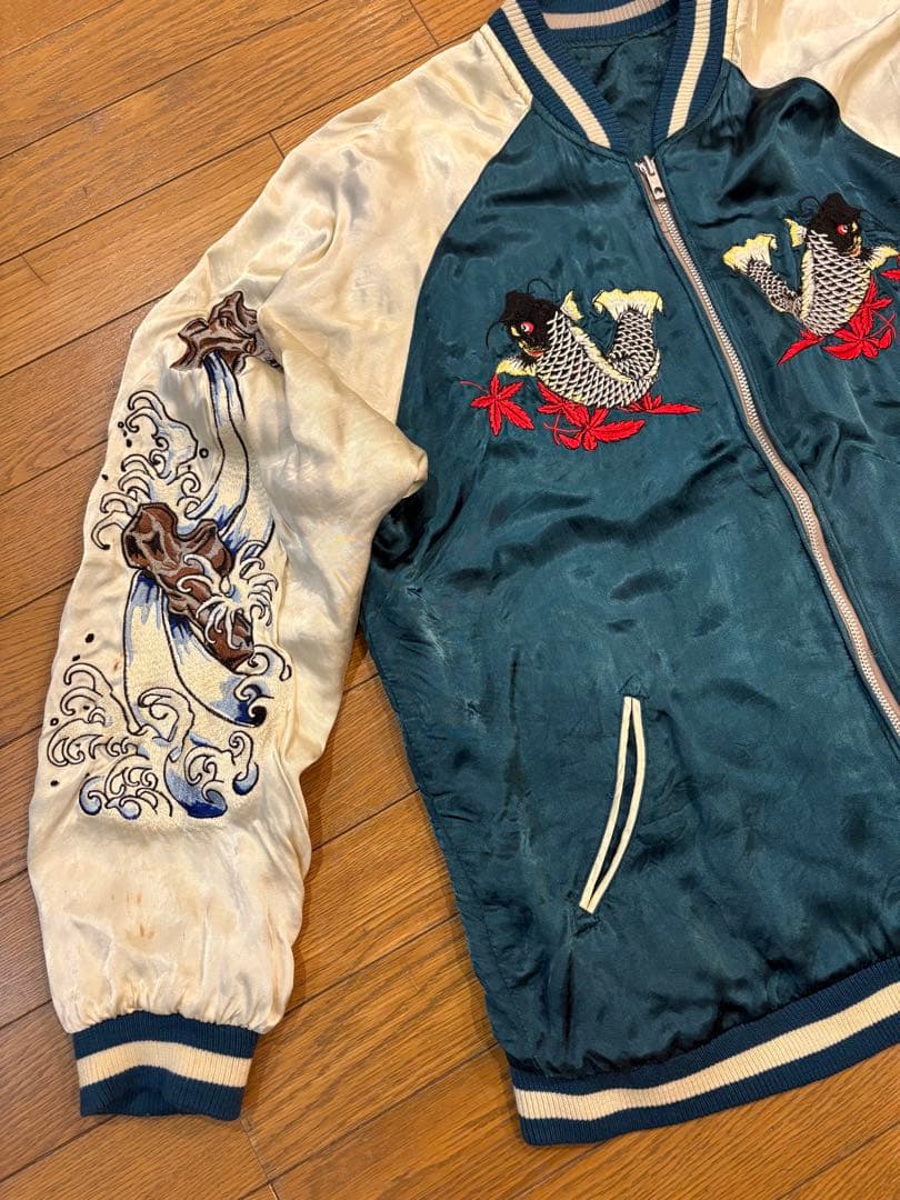 スカジャン SATORI XL鯉　刺繍