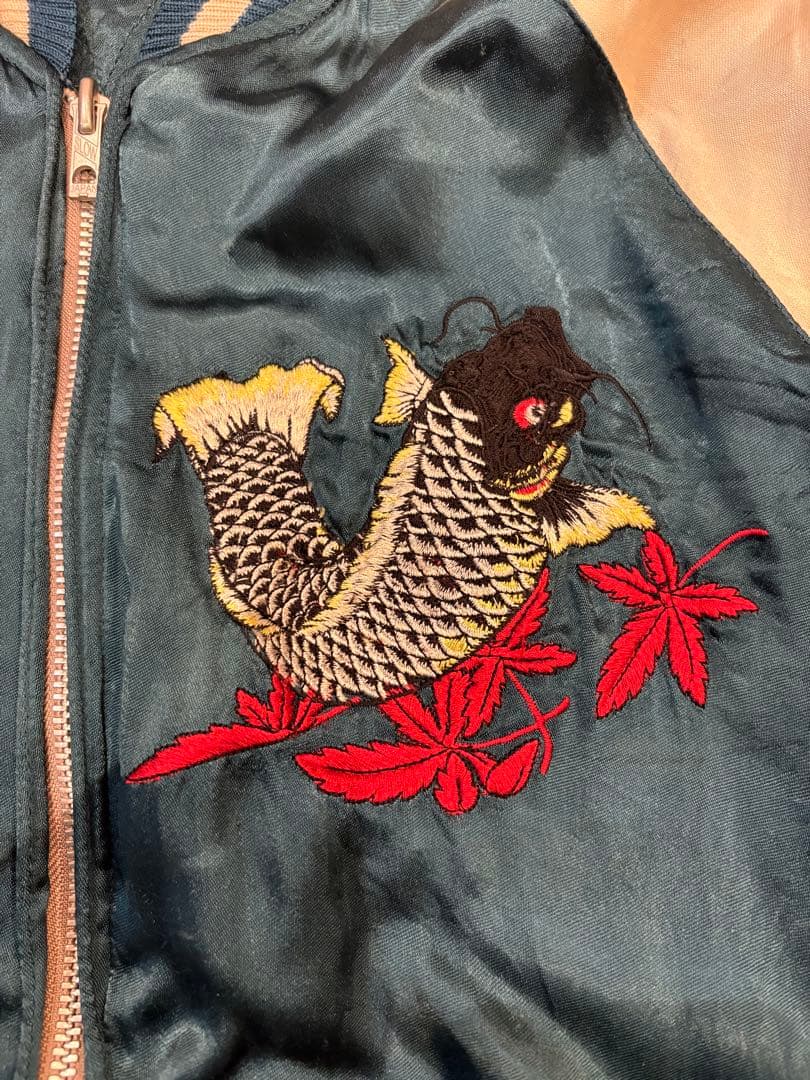 スカジャン SATORI XL鯉　刺繍