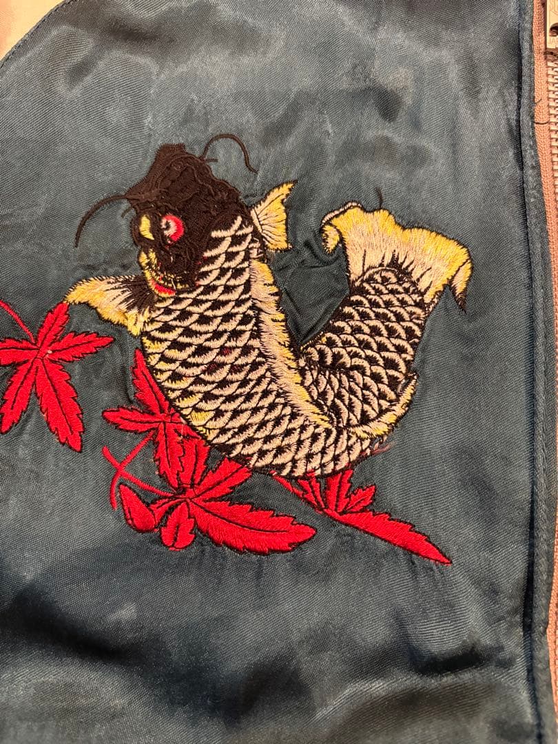 スカジャン SATORI XL鯉　刺繍