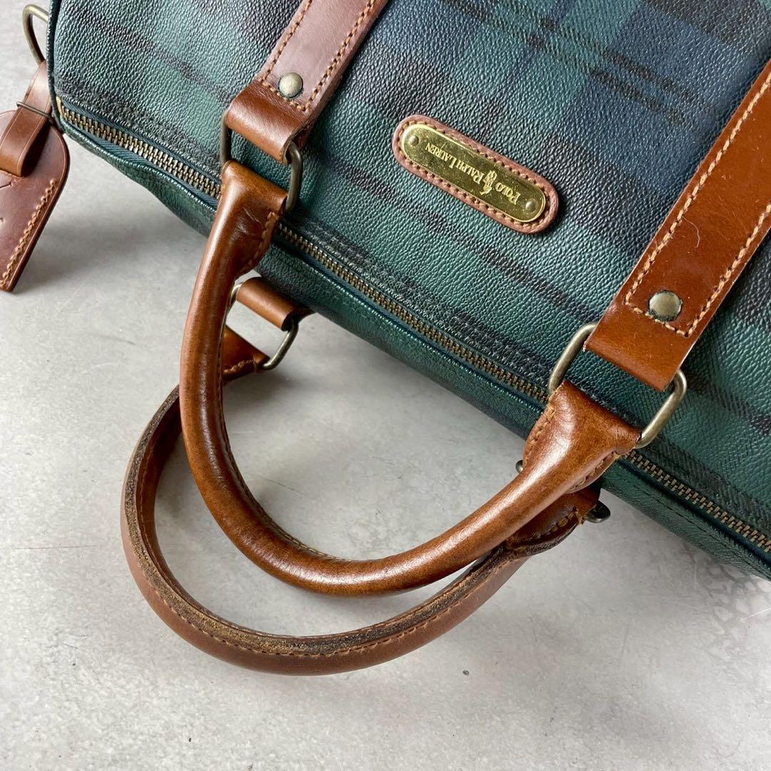 極美品✨ ポロラルフローレン ミニボストンバッグ PVC チャーム付き 37