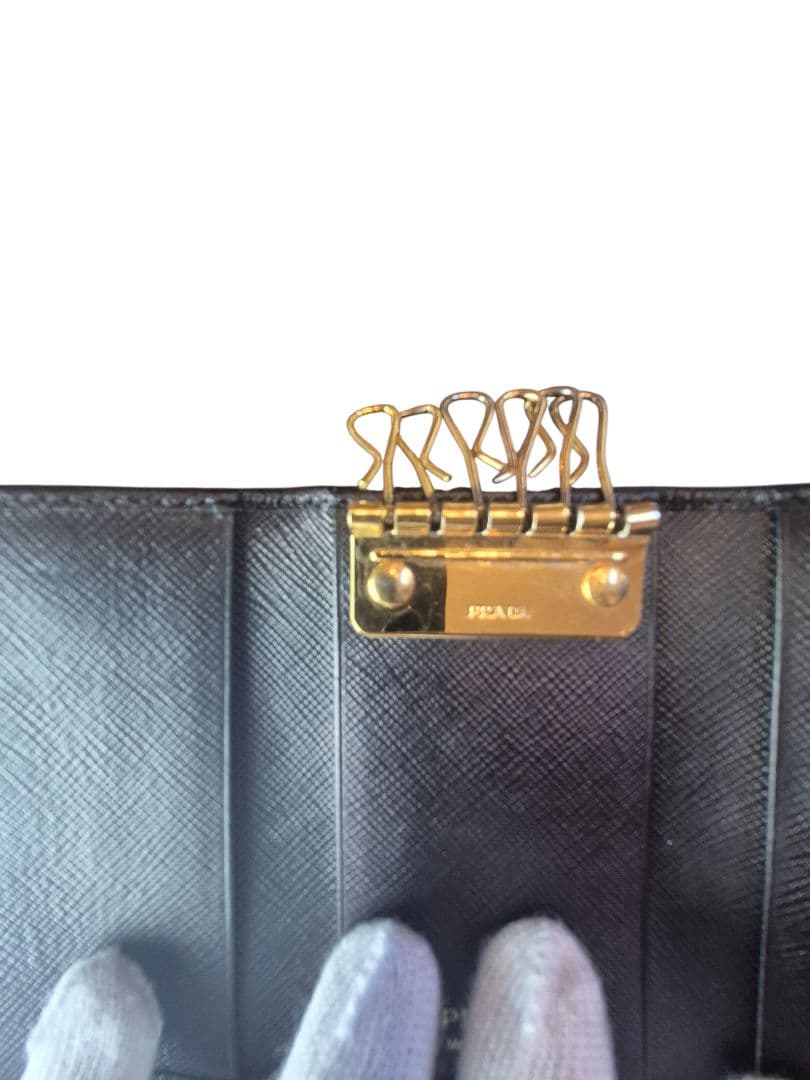 PRADA プラダキーケース ６連テスート　ブラック
