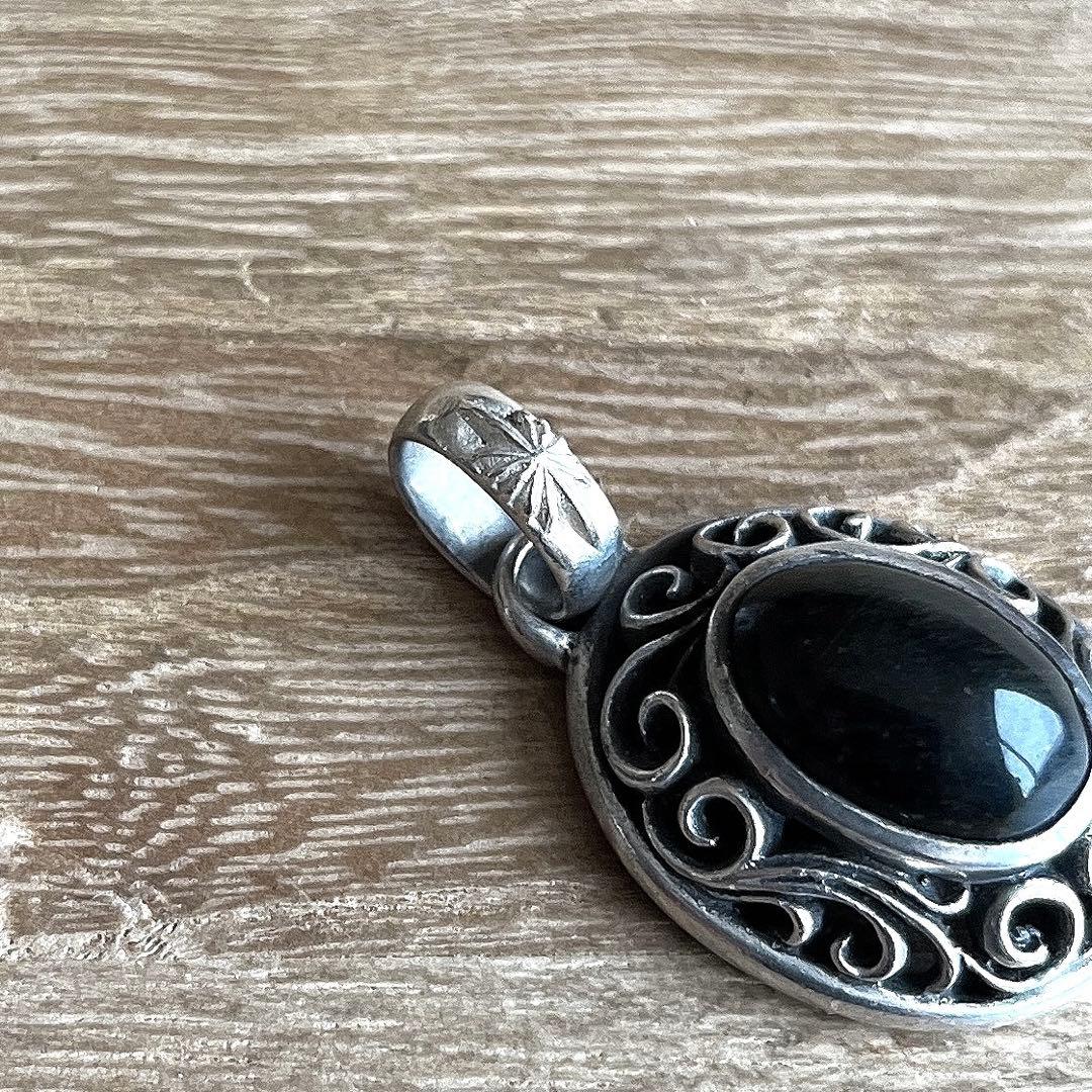 サード SAAD 天然石 オニキス アラベスク SILVER ペンダント