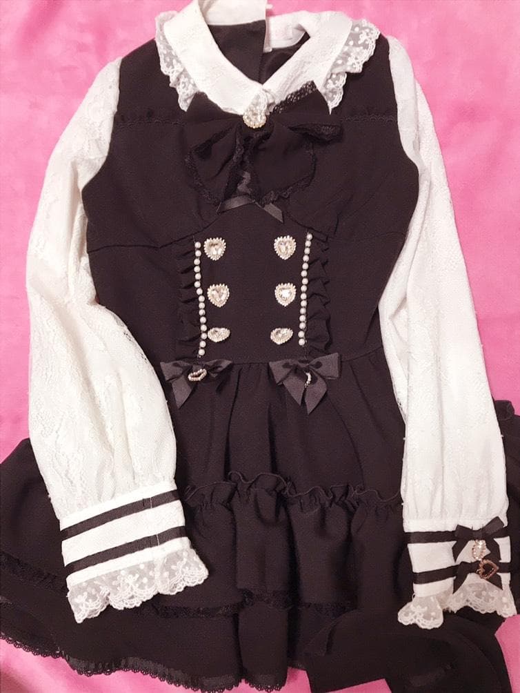 ♡ LIZ LISA リズリサ ダブルティアードセットアップ ブラック ♡