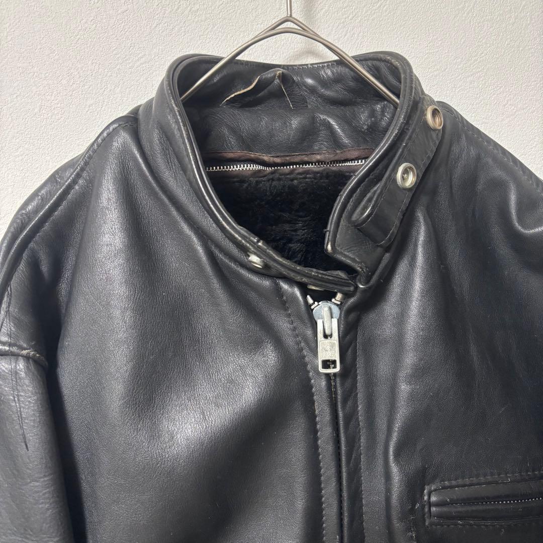 人気✨schott 641 レザージャケット　シングルライダース　本革　40 黒