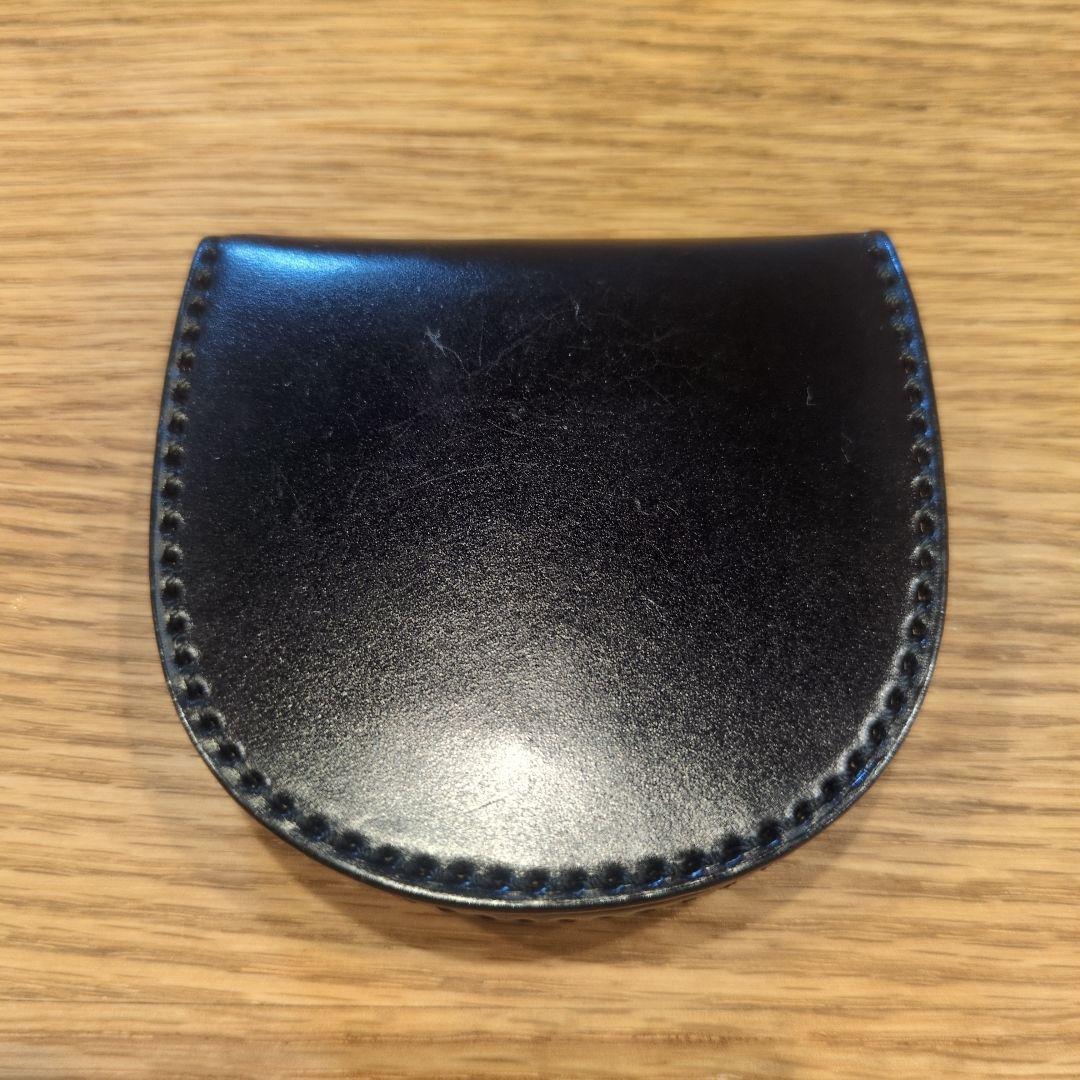 土屋鞄　馬蹄型ケース　ブラックレザー