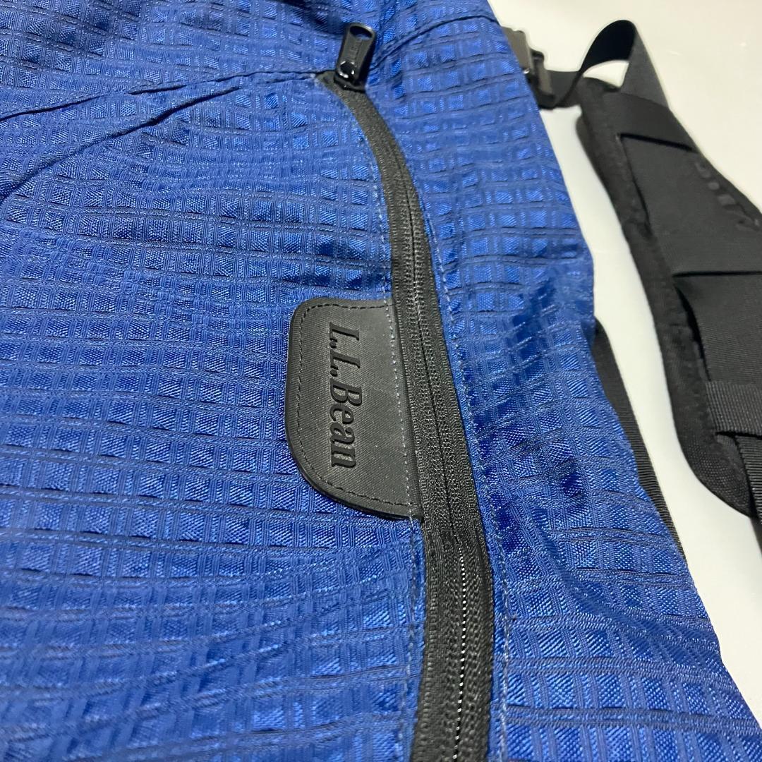 L.L bean ９０s メッセンジャーバッグ ショルダー 織柄　ネイビー