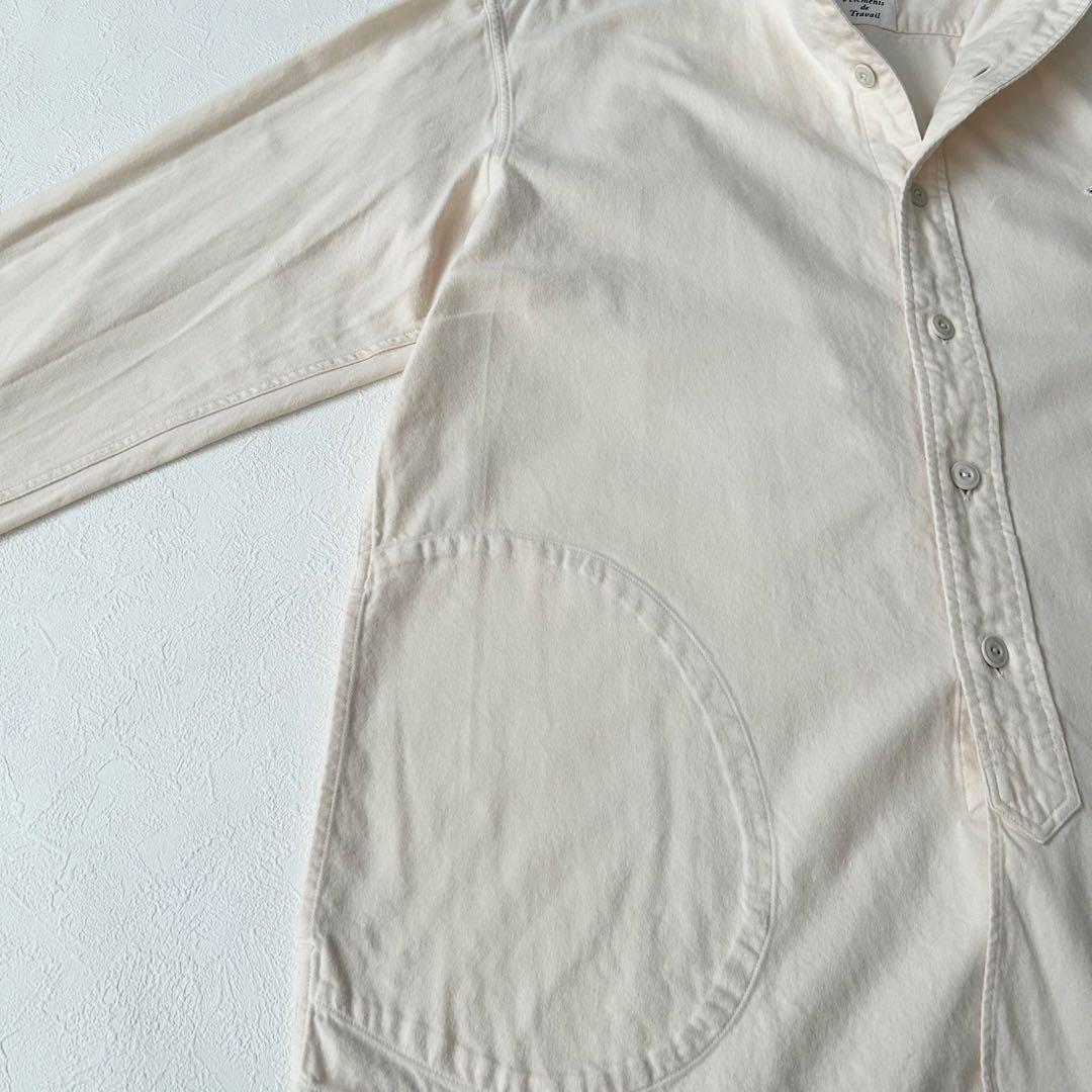 DANTON 日本製 バンドカラー フランネルシャツ 42