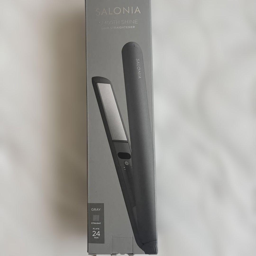 SALONIA スムースシャイン ヘアストレートナー グレー 24mm
